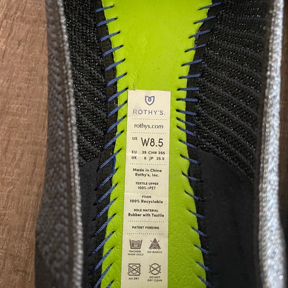 EUC Rothy’s Point in Midnight Metallic - Picture 4 of 5